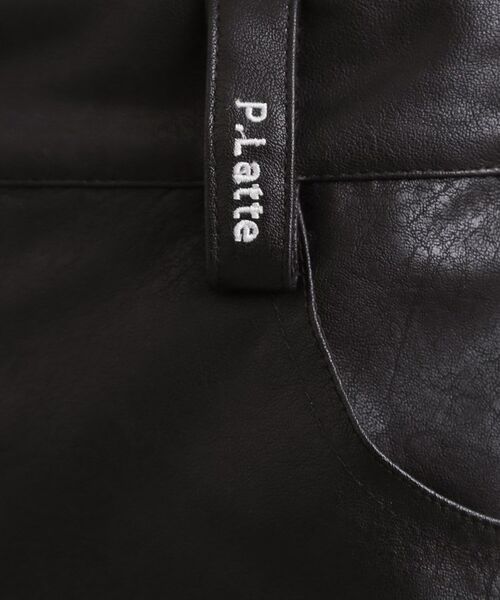 PINK-latte / ピンク ラテ ミニ・ひざ丈スカート | 合成皮革裾プリーツスカート | 詳細11