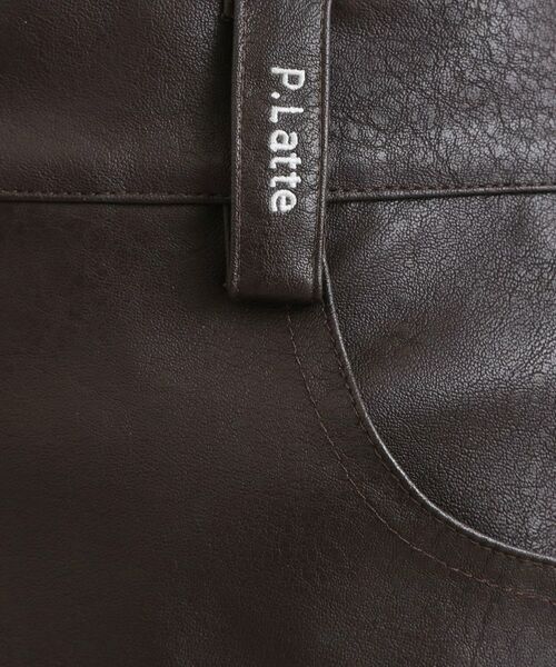 PINK-latte / ピンク ラテ ミニ・ひざ丈スカート | 合成皮革裾プリーツスカート | 詳細15