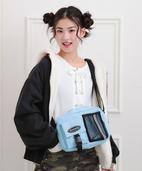 PINK-latte / ピンク ラテ ショルダーバッグ | ラインメッシュショルダーバッグ | 詳細5