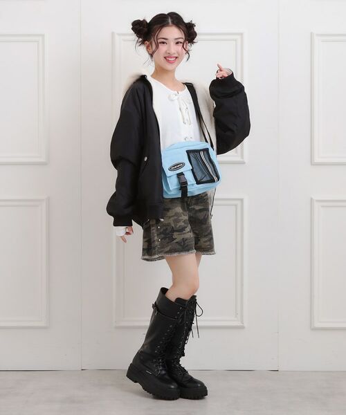 PINK-latte / ピンク ラテ ショルダーバッグ | ラインメッシュショルダーバッグ | 詳細6