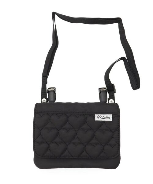 PINK-latte / ピンク ラテ ポーチ | キルトマルチポケット（ブラック(019)）