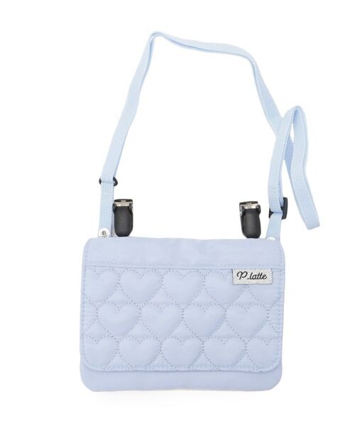 PINK-latte / ピンク ラテ ポーチ | キルトマルチポケット（ブルー(091)）