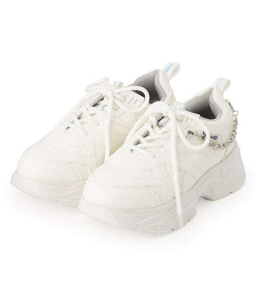 PINK-latte/ピンク ラテ チェーンダッドシューズ ホワイト(001) 01(22.0~22.5cm) PINK-latte/ピンク ラテ チェーンダッドシューズ ホワイト(001) 01(22.0~22.5cm)