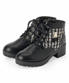 PINK-latte / ピンク ラテ シューズ | ガーリーショートブーツ