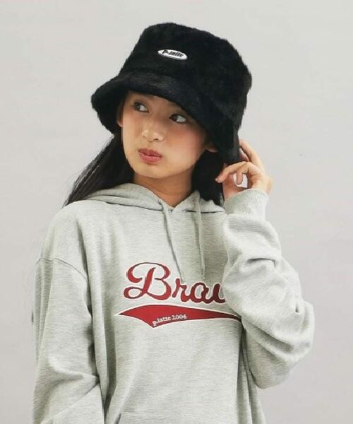 PINK-latte/ピンク ラテ ファーバケットハット ブラック(019) 00 PINK-latte/ピンク ラテ ファーバケットハット ブラック(019) 00