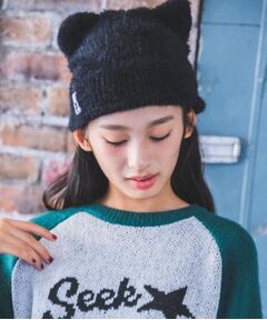 PINK-latte / ピンク ラテ ニットキャップ | みみつきニット帽