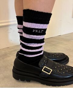 PINK-latte / ピンク ラテ ソックス | 【30cm丈】ボーダールーズ