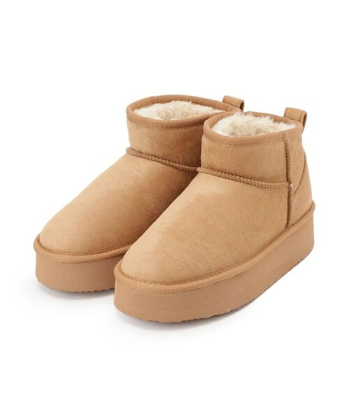 PINK-latte/ピンク ラテ フェイクムートンブーツ ブラウン(043) 03(24.0~24.5cm) PINK-latte/ピンク ラテ フェイクムートンブーツ ブラウン(043) 03(24.0~24.5cm)