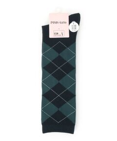 PINK-latte / ピンク ラテ ソックス | 【30cm丈】アーガイルハイソックス