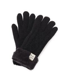 PINK-latte / ピンク ラテ 手袋 | ケーブル編み裏モール手袋