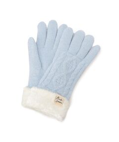 PINK-latte / ピンク ラテ 手袋 | ケーブル編み裏モール手袋