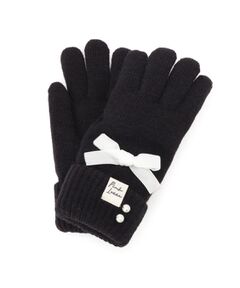 PINK-latte / ピンク ラテ 手袋 | ベロアリボン裏モール手袋