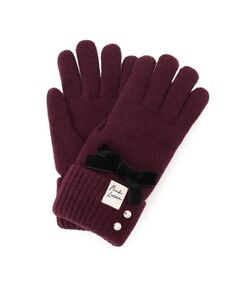 PINK-latte / ピンク ラテ 手袋 | ベロアリボン裏モール手袋