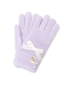 PINK-latte / ピンク ラテ 手袋 | ベロアリボン裏モール手袋