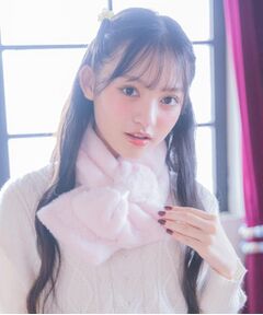 PINK-latte / ピンク ラテ マフラー・ショール・スヌード・ストール | リボン差込ティペット