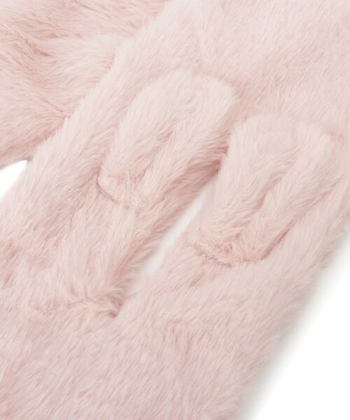 PINK-latte / ピンク ラテ マフラー・ショール・スヌード・ストール | ポンポン耳付きティペット | 詳細3