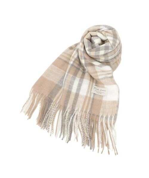 PINK-latte / ピンク ラテ マフラー・ショール・スヌード・ストール | 起毛タータンストール | 詳細1