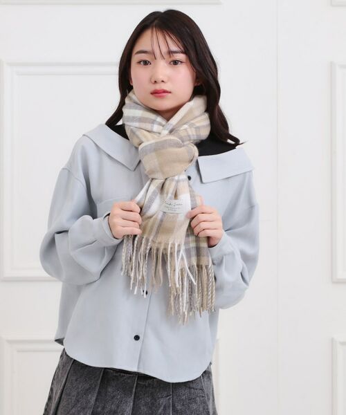 PINK-latte / ピンク ラテ マフラー・ショール・スヌード・ストール | 起毛タータンストール | 詳細5