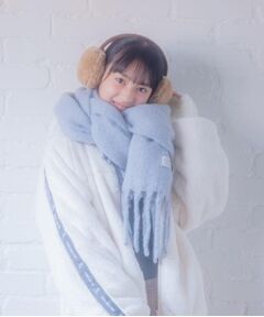 PINK-latte / ピンク ラテ マフラー・ショール・スヌード・ストール | ボリュームフリンジストール