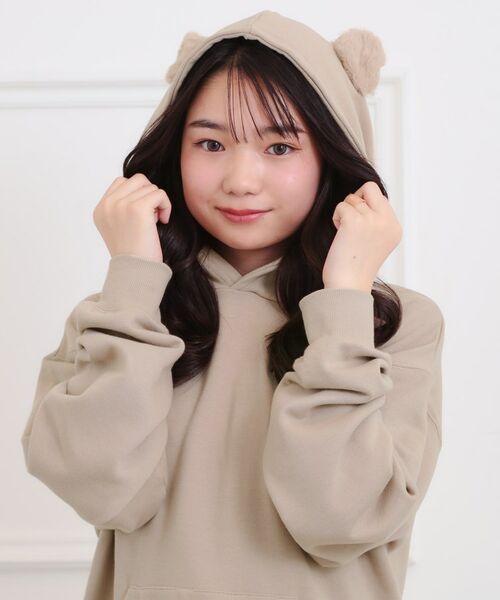 PINK-latte / ピンク ラテ パーカー | くま耳チュニックパーカー | 詳細17