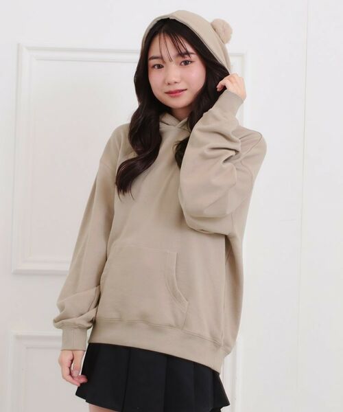 PINK-latte / ピンク ラテ パーカー | くま耳チュニックパーカー | 詳細18