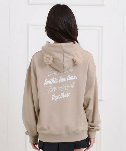 PINK-latte / ピンク ラテ パーカー | くま耳チュニックパーカー | 詳細3