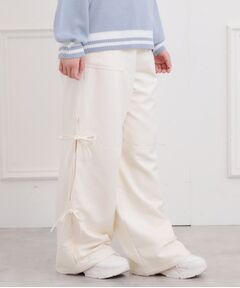 PINK-latte / ピンク ラテ パンツ | ピーチ起毛リボン付カーゴパンツ