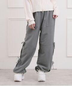 PINK-latte / ピンク ラテ パンツ | ピーチ起毛リボン付カーゴパンツ