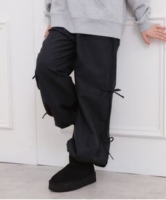 PINK-latte / ピンク ラテ パンツ | ピーチ起毛リボン付カーゴパンツ