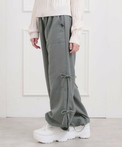PINK-latte / ピンク ラテ パンツ | ピーチ起毛リボン付カーゴパンツ | 詳細14