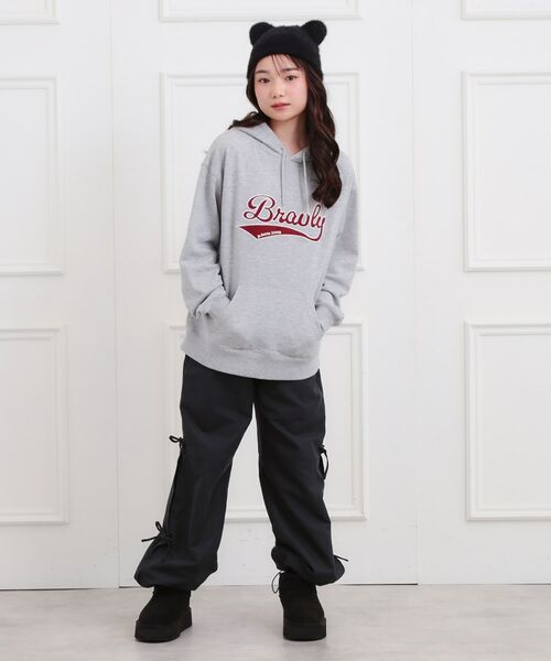 PINK-latte / ピンク ラテ パンツ | ピーチ起毛リボン付カーゴパンツ | 詳細20