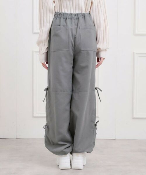 PINK-latte / ピンク ラテ パンツ | ピーチ起毛リボン付カーゴパンツ | 詳細3