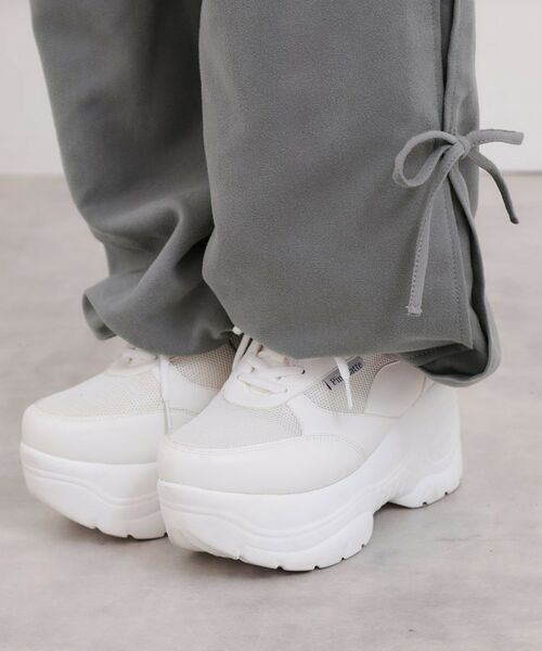 PINK-latte / ピンク ラテ パンツ | ピーチ起毛リボン付カーゴパンツ | 詳細8