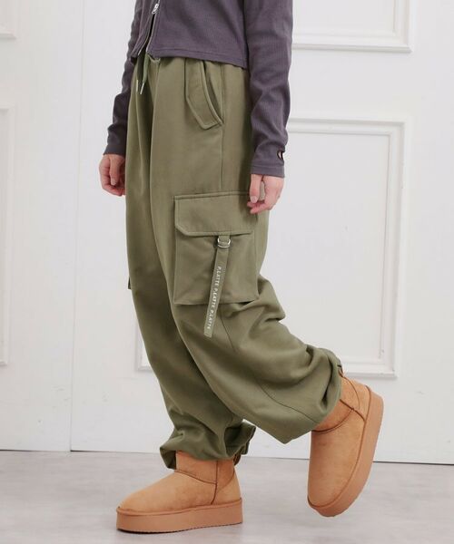 PINK-latte / ピンク ラテ パンツ | ピーチ起毛ベーシックカーゴパンツ | 詳細17