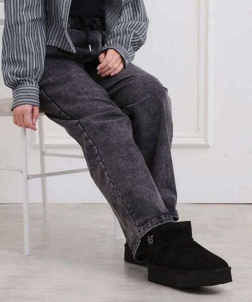 PINK-latte / ピンク ラテ パンツ | 裏起毛イージーロングパンツ | 詳細16