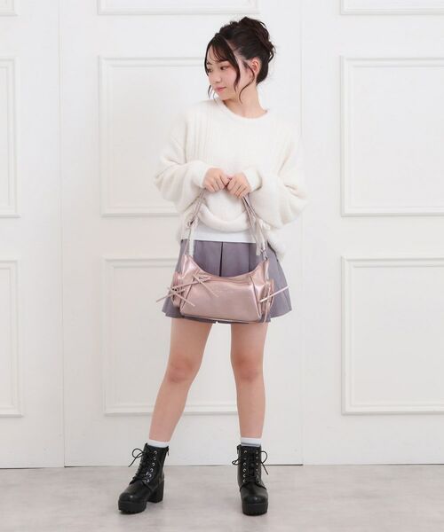 PINK-latte / ピンク ラテ ショルダーバッグ | 細リボン2wayショルダー | 詳細6