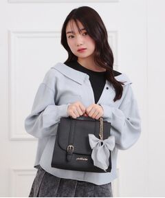 PINK-latte / ピンク ラテ ショルダーバッグ | リボンチャーム付きガーリーサッチェル