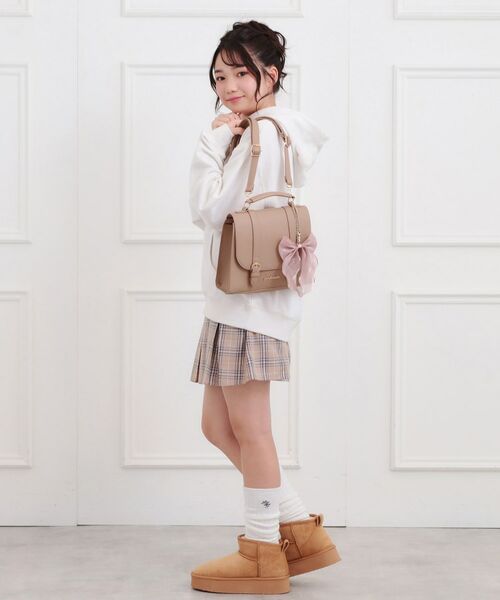 PINK-latte / ピンク ラテ ショルダーバッグ | リボンチャーム付きガーリーサッチェル | 詳細6