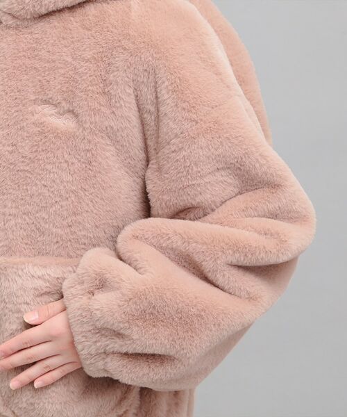 PINK-latte / ピンク ラテ レザーブルゾン・ジャケット | 耳付きフェイクファーブルゾン | 詳細6