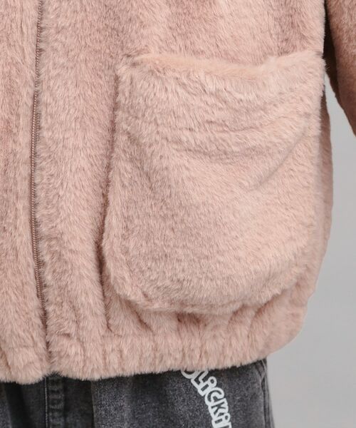 PINK-latte / ピンク ラテ レザーブルゾン・ジャケット | 耳付きフェイクファーブルゾン | 詳細8