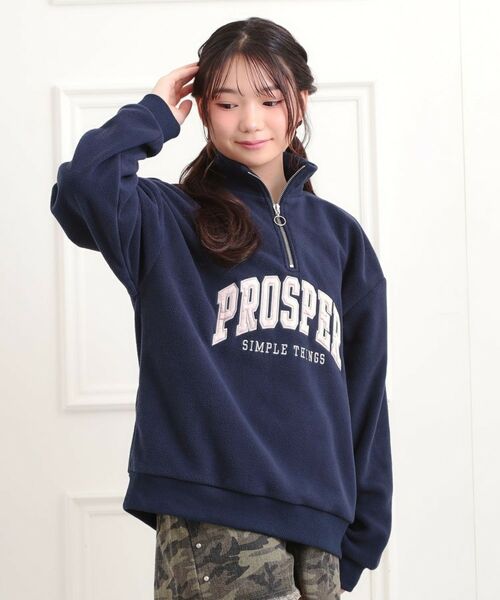 PINK-latte / ピンク ラテ スウェット | ハーフジップフリーストレーナー | 詳細15