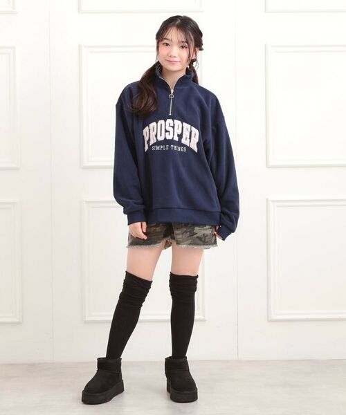 PINK-latte / ピンク ラテ スウェット | ハーフジップフリーストレーナー | 詳細16