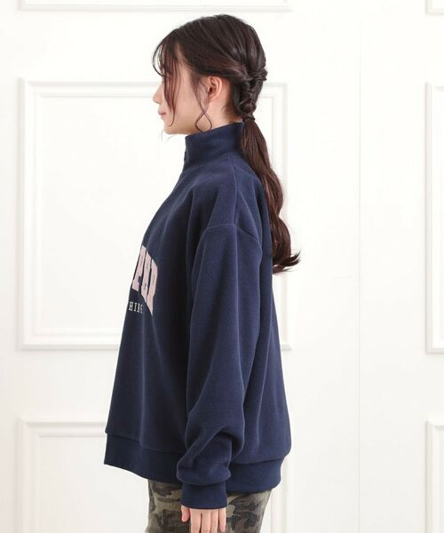 PINK-latte / ピンク ラテ スウェット | ハーフジップフリーストレーナー | 詳細2