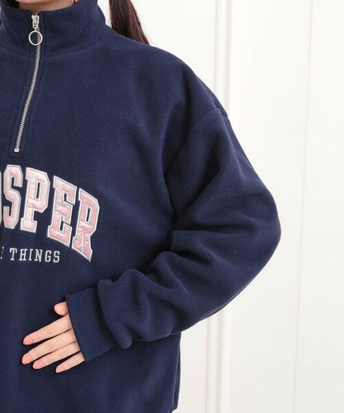 PINK-latte / ピンク ラテ スウェット | ハーフジップフリーストレーナー | 詳細5