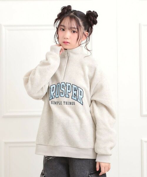 PINK-latte / ピンク ラテ スウェット | ハーフジップフリーストレーナー | 詳細7