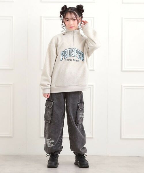 PINK-latte / ピンク ラテ スウェット | ハーフジップフリーストレーナー | 詳細8