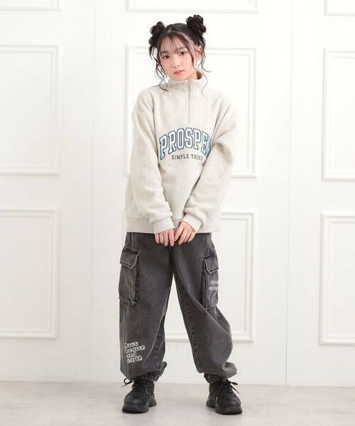 PINK-latte / ピンク ラテ スウェット | ハーフジップフリーストレーナー | 詳細9