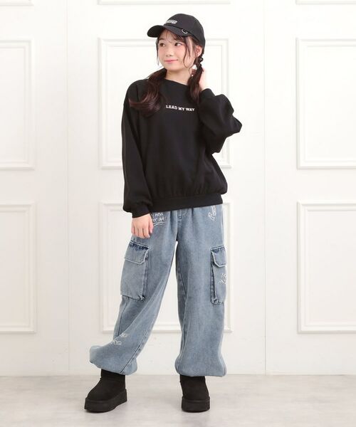 PINK-latte / ピンク ラテ スウェット | ボアくまちゃんアップリケ裏起毛トレーナー | 詳細13