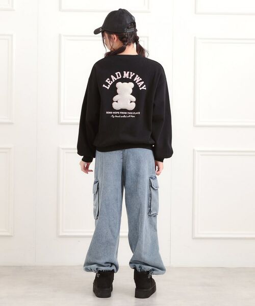 PINK-latte / ピンク ラテ スウェット | ボアくまちゃんアップリケ裏起毛トレーナー | 詳細14