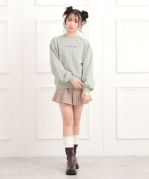 PINK-latte / ピンク ラテ スウェット | ボアくまちゃんアップリケ裏起毛トレーナー | 詳細17